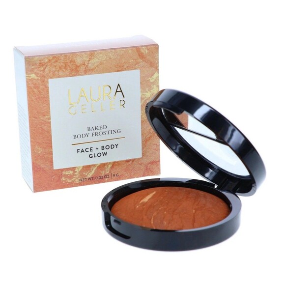LAURA GELLER BAKED BODY FROSTING - FACE & BODY GLOW WITH PUFF - COPPER GLOW -NIB - Picture 1 of 6